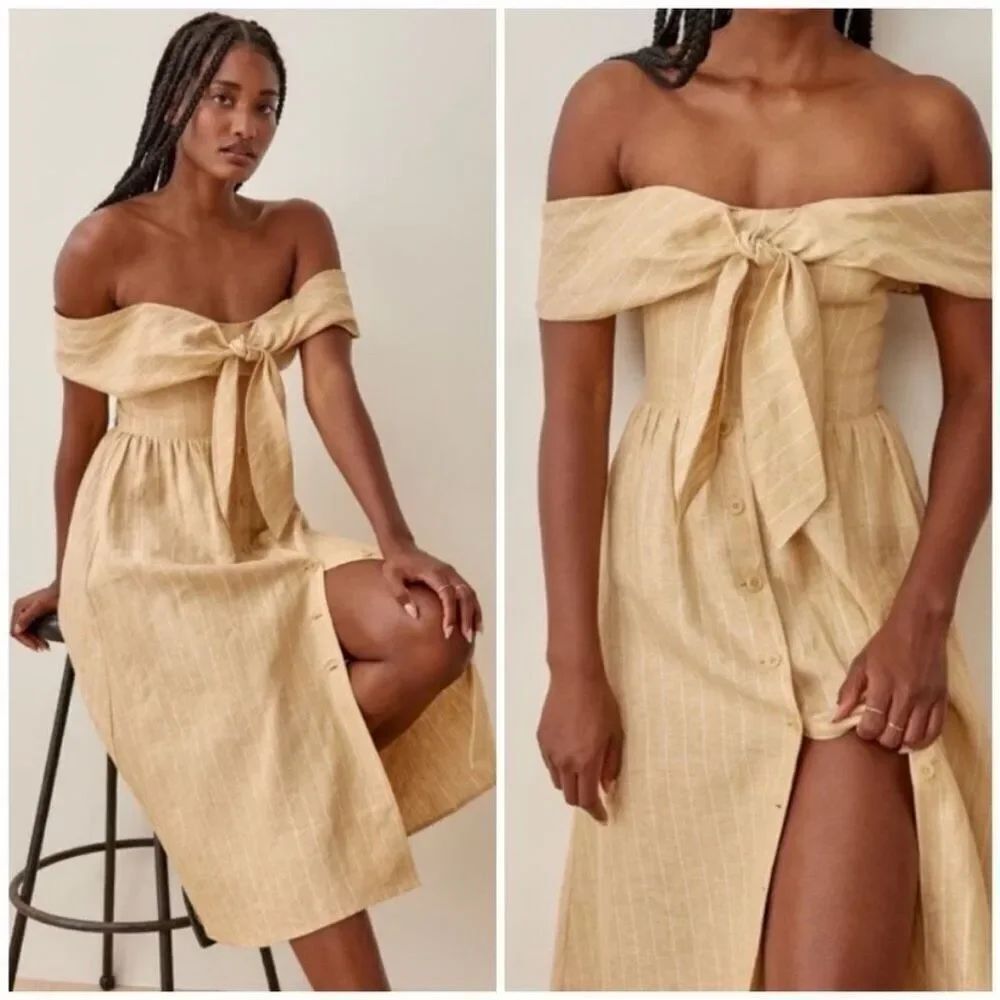 Reformation Barrington Linen Dress